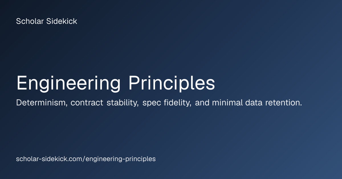 Engineering Principles - Scholar Sidekick